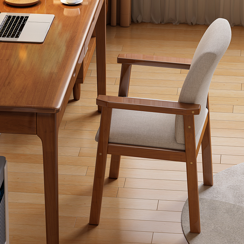 YMSC 实木家庭舒适椅 可调节靠背椅 餐桌椅