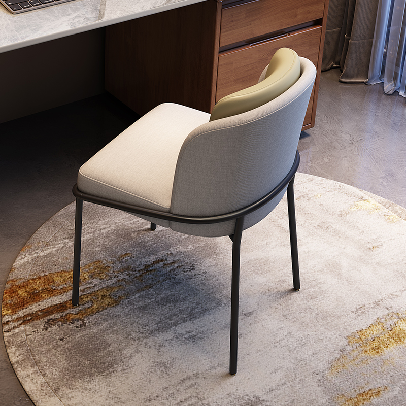 YMSC Modern Design Upholstered Dining Chair Luxury Backrest Chair Living Room Chair