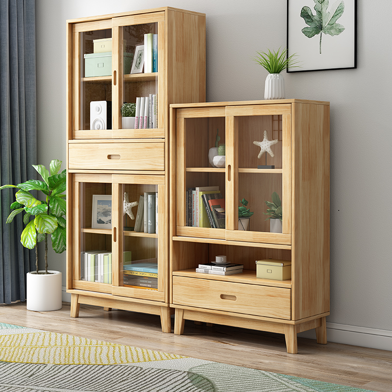YMSC Modern Home Furniture Sideboard Living Room Drawers Cabinet Storage Bookcase