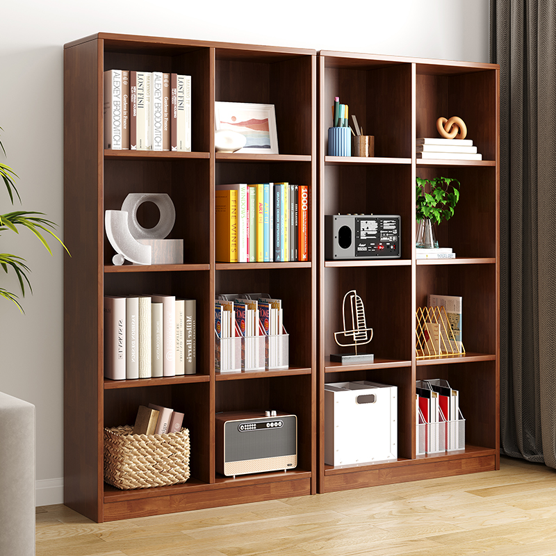 YMSC Modern Wooden Bookcase Storage Bookshelf Display Cabinet For Living Room